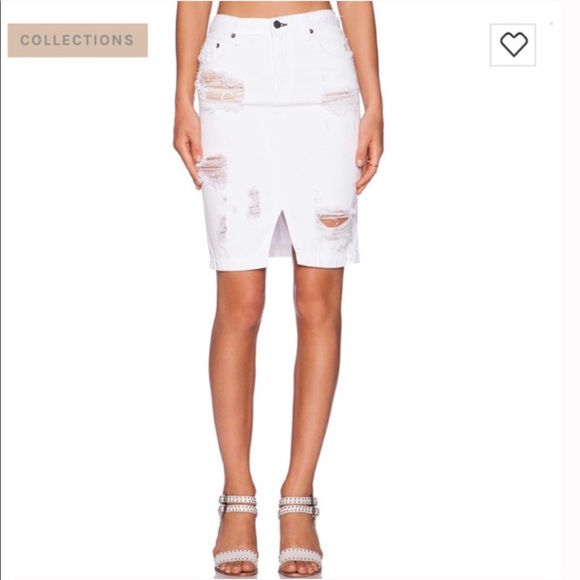 rag & bone Dresses & Skirts - Rag & Bone White Denim Pencil Skirt